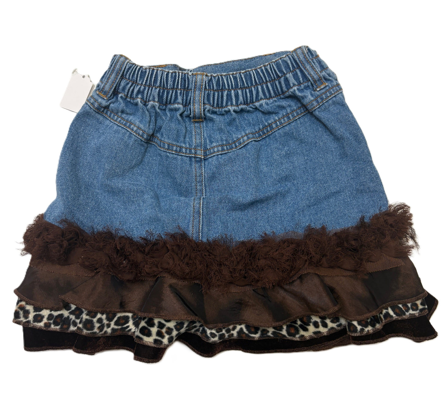 Leopard Denim Skirt