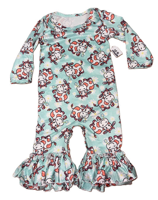 Boutique Cow Romper