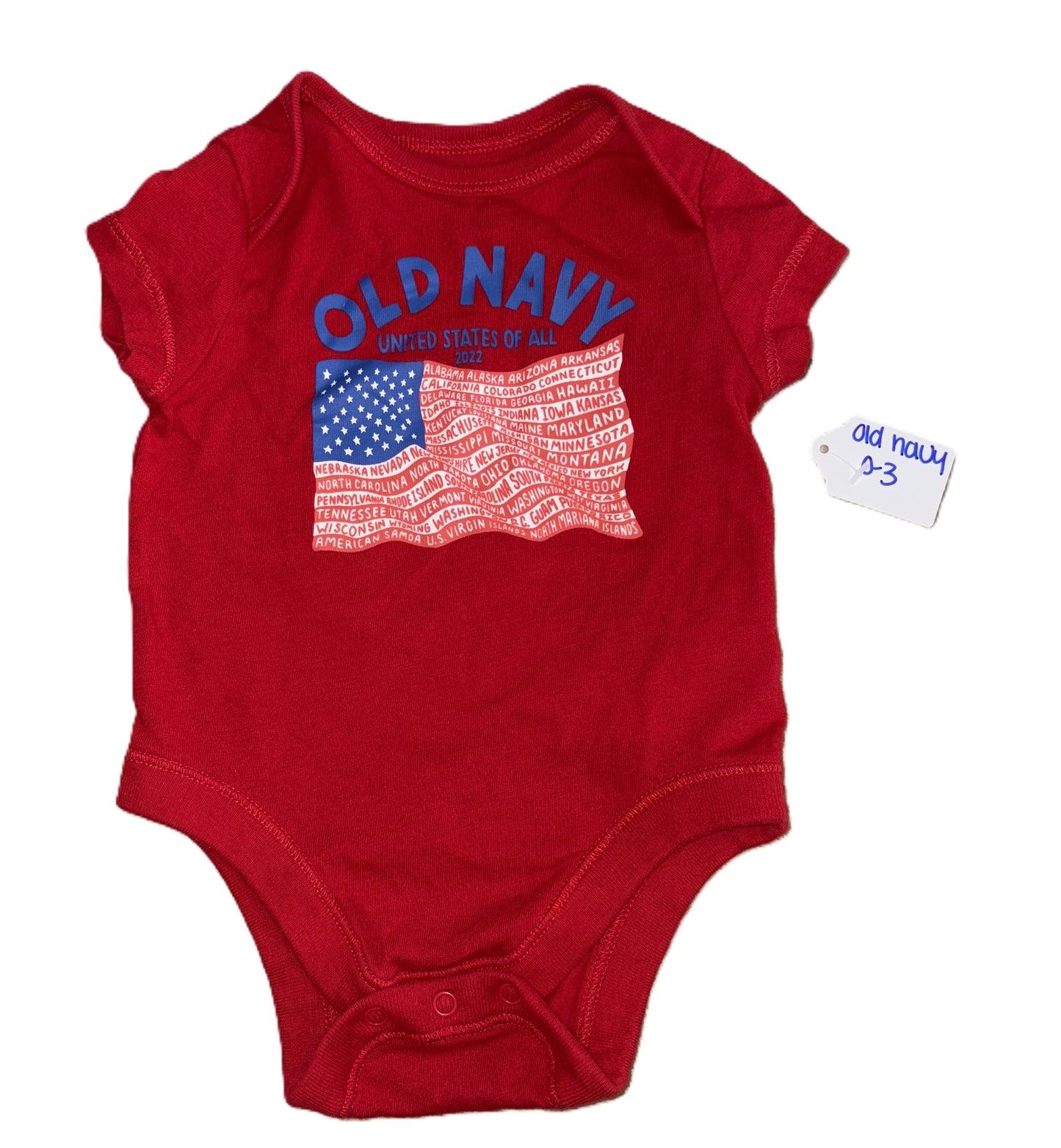 Old Navy American Flag Onesie
