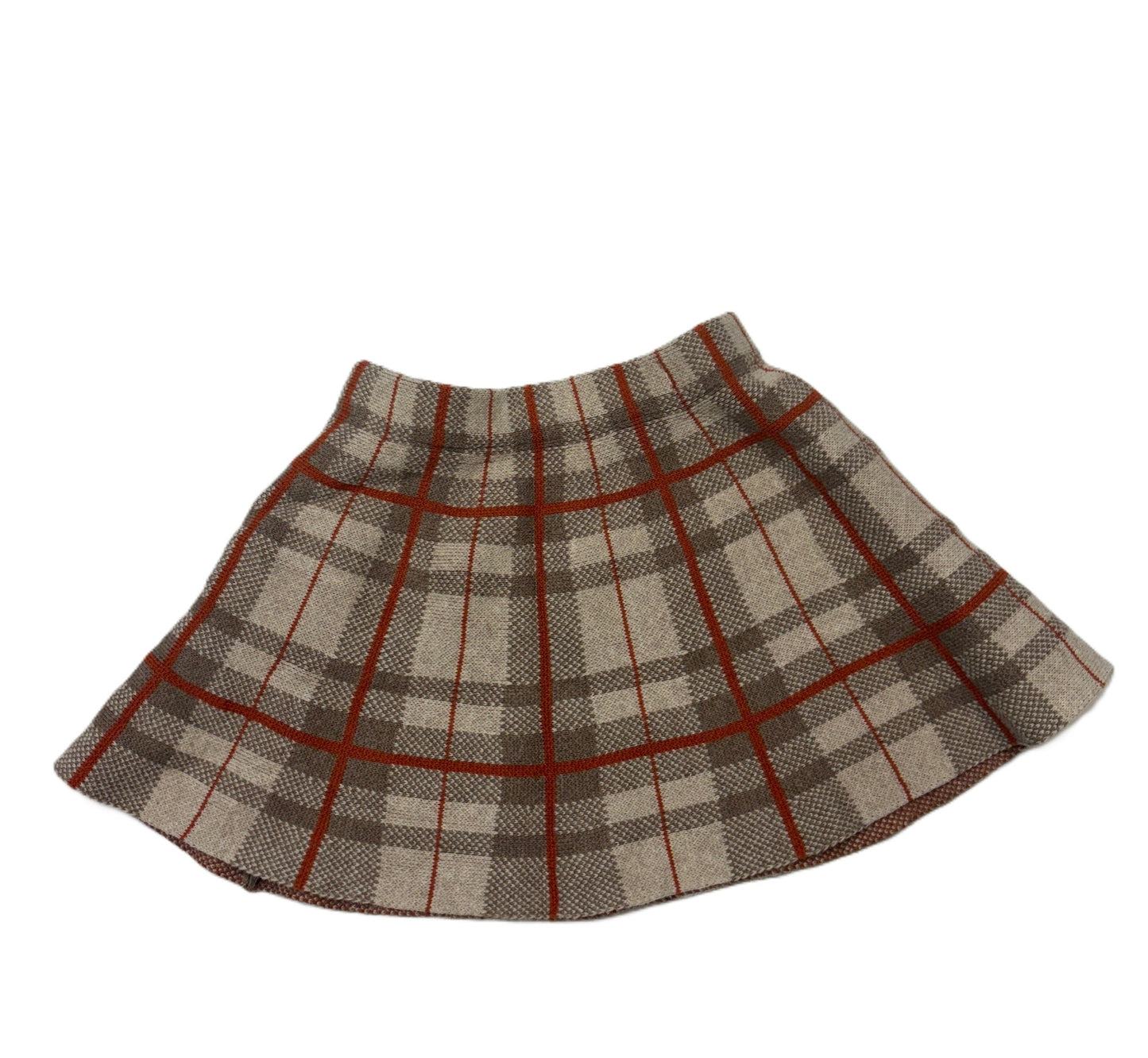Brown Plaid Skirt