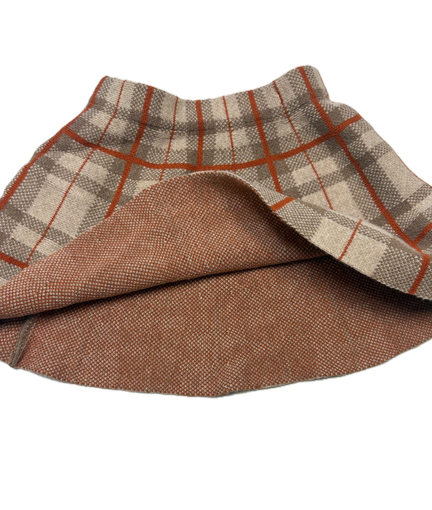 Brown Plaid Skirt