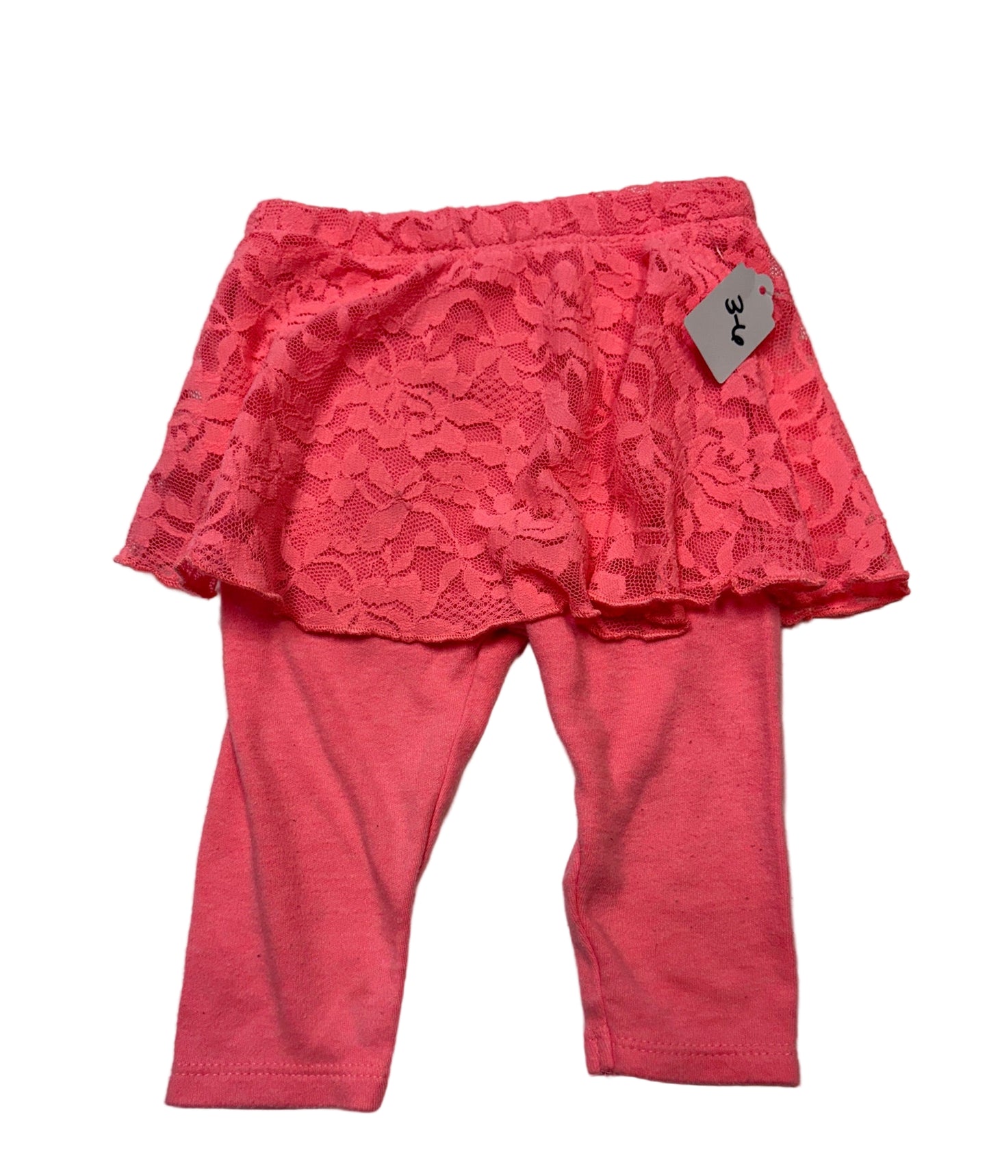 Neon Pink Lace Leggings