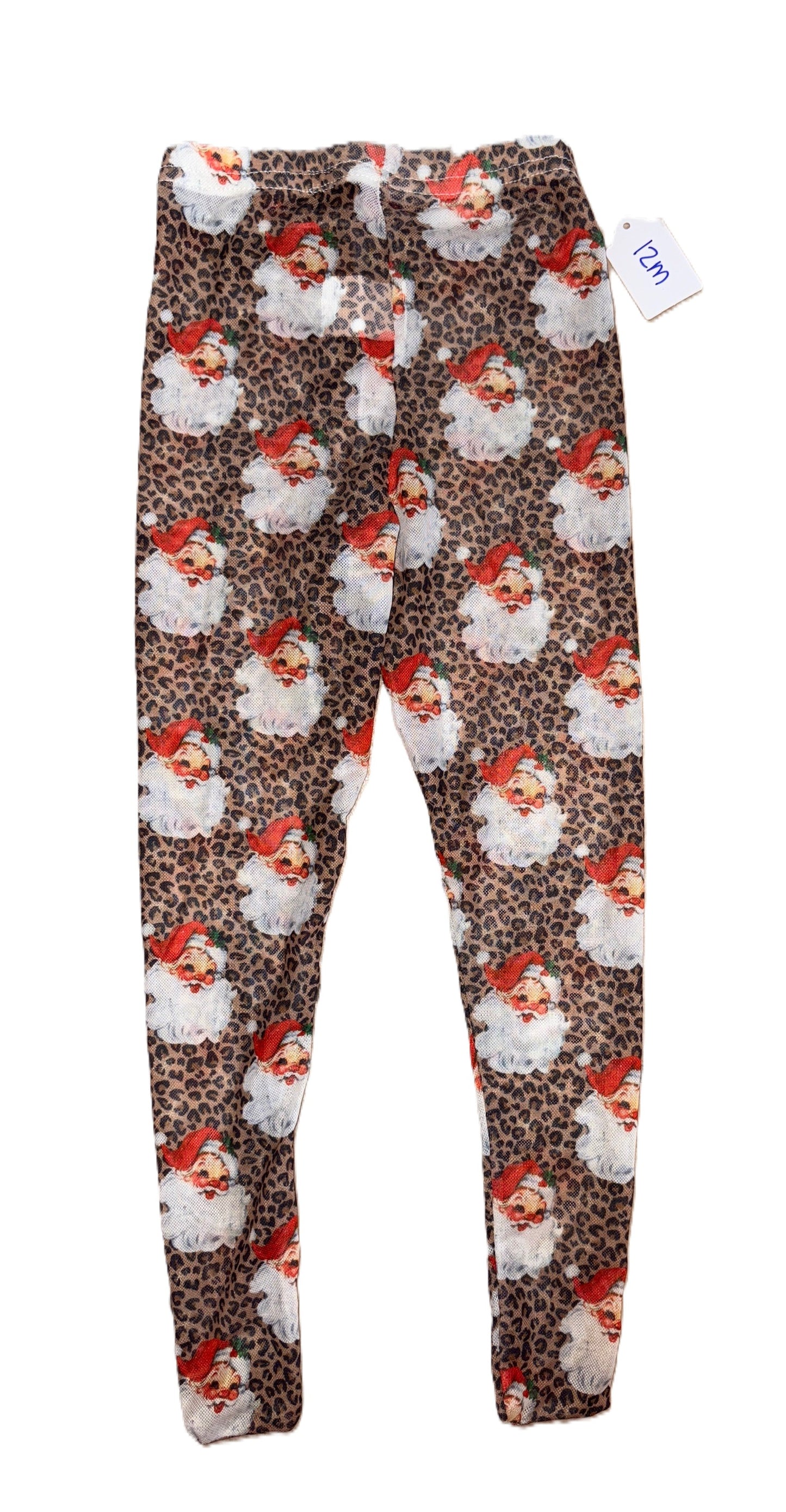 Leopard Santa Tights