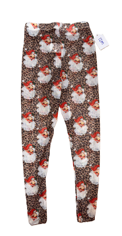 Leopard Santa Tights